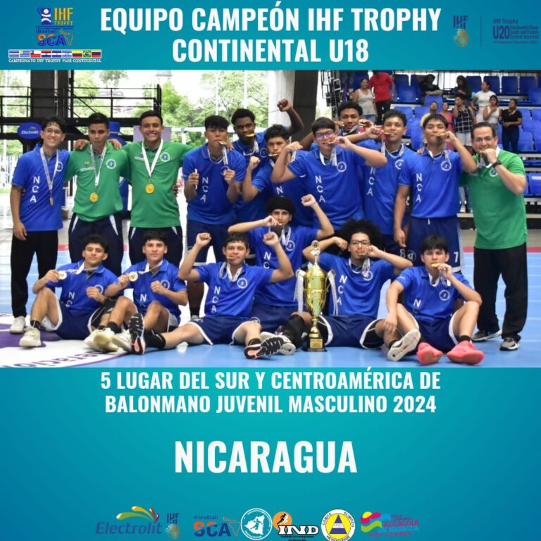 Nicaragua consigue medalla de oro histórica ante Paraguay en Balonmano