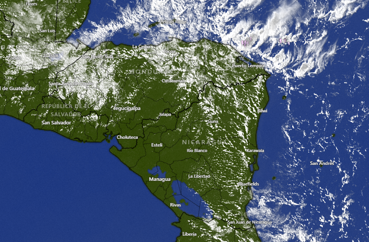 Alerta meteorológica en el Caribe nicaragüense: lluvias y vientos fuertes