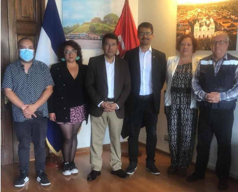 Concejales de comunas visitan Embajada de Nicaragua en Chile