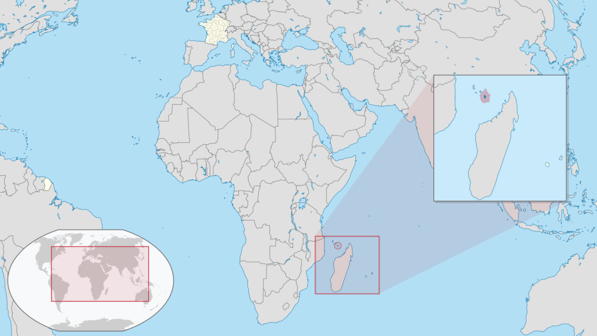 Ubicación de la isla francesa de Mayotte