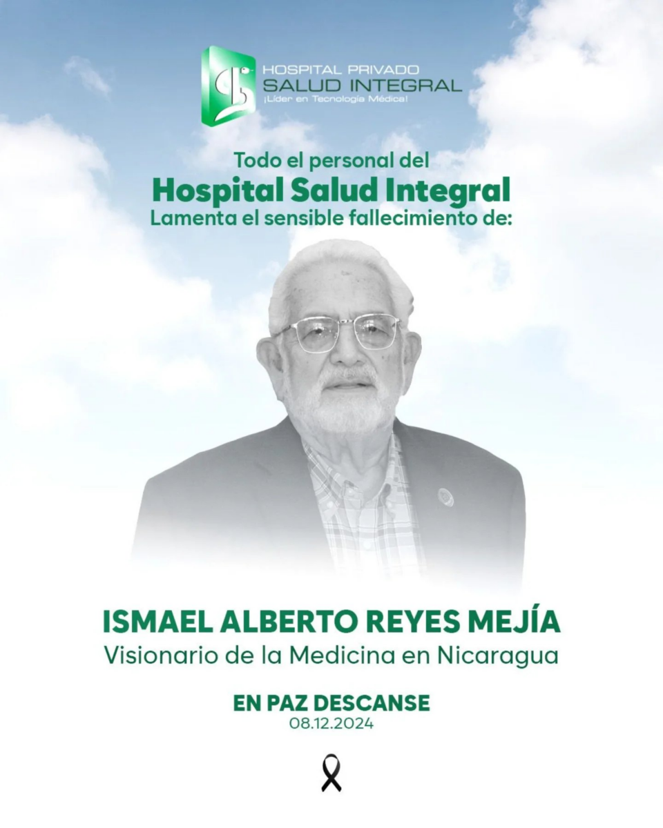 Con profundo pesar, nos unimos al duelo por el sensible fallecimiento del Sr. Ismael Reyes Mejia, un pilar fundamental de nuestra familia en Hospital Salud Integral.