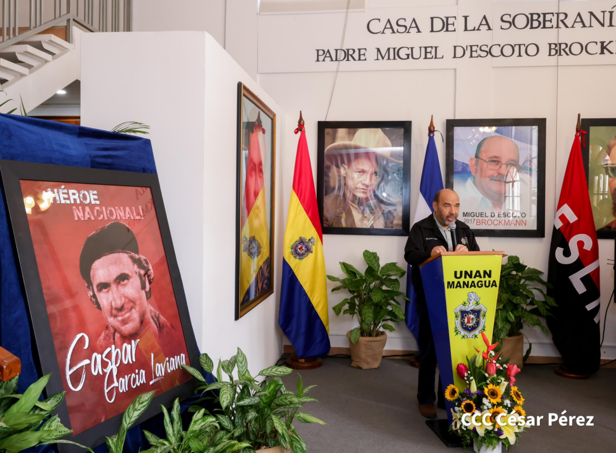 Homenaje al Comandante Gaspar García Laviana en la UNAN-Managua