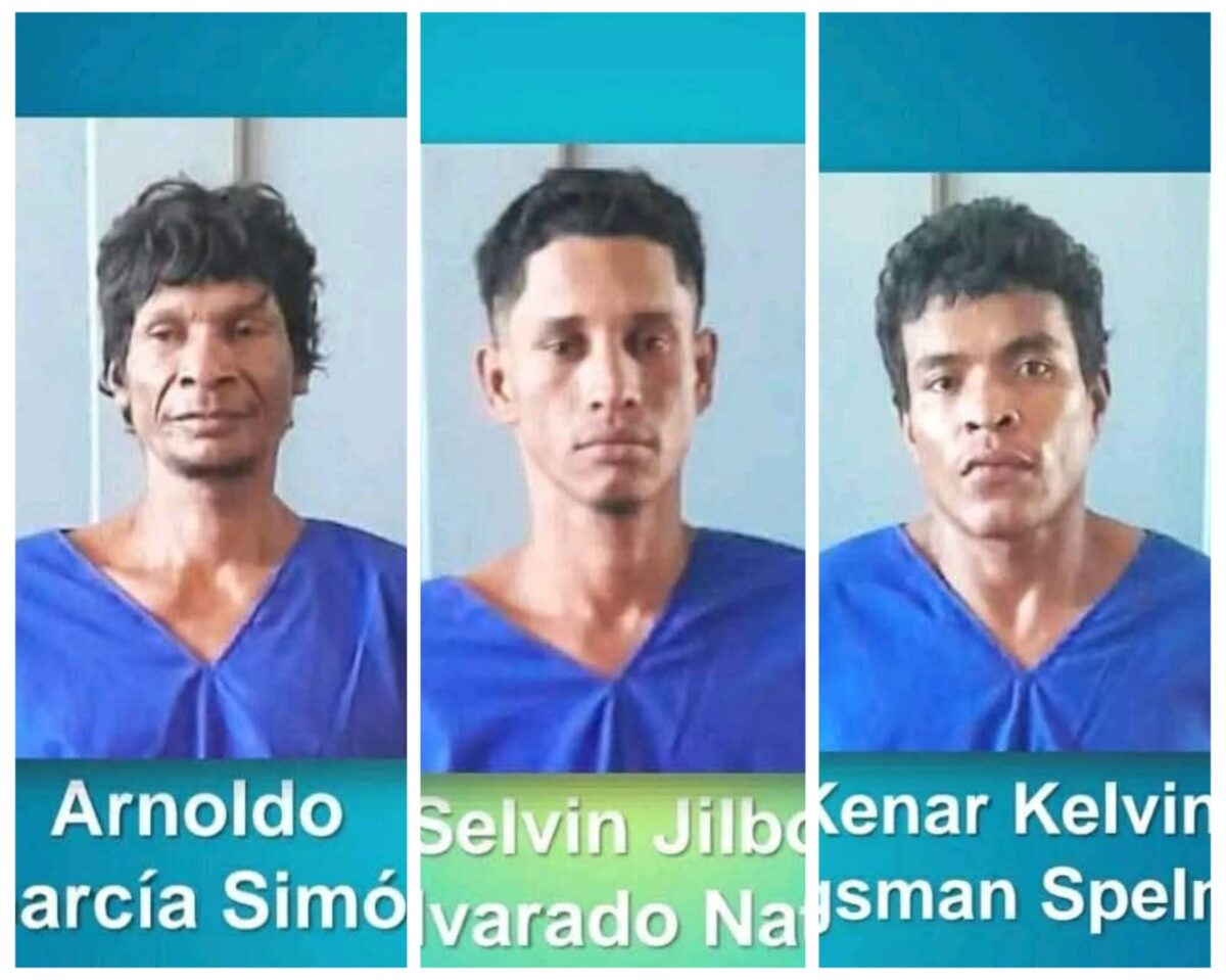 rnoldo García Simón, Selvin Jilbor Alvarado Nathy y Kenar Kelvin Kingsman Spelman