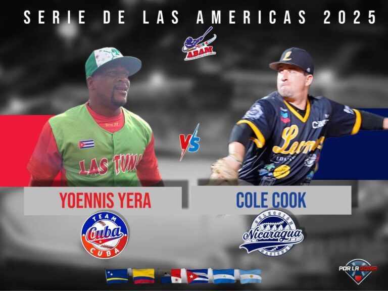 Cole Cook y Yoennis Yera serán los picheres por Nicaragua y Cuba en la inauguración de la Serie de Las Américas