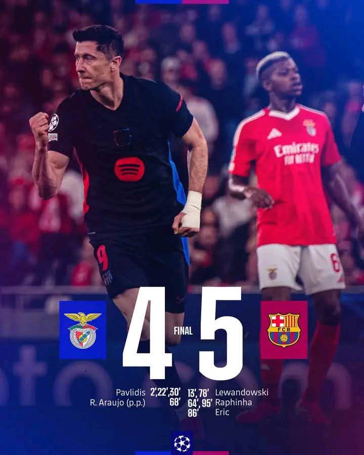 Barcelona remonta y doblega al Benfica en un duelo de infarto