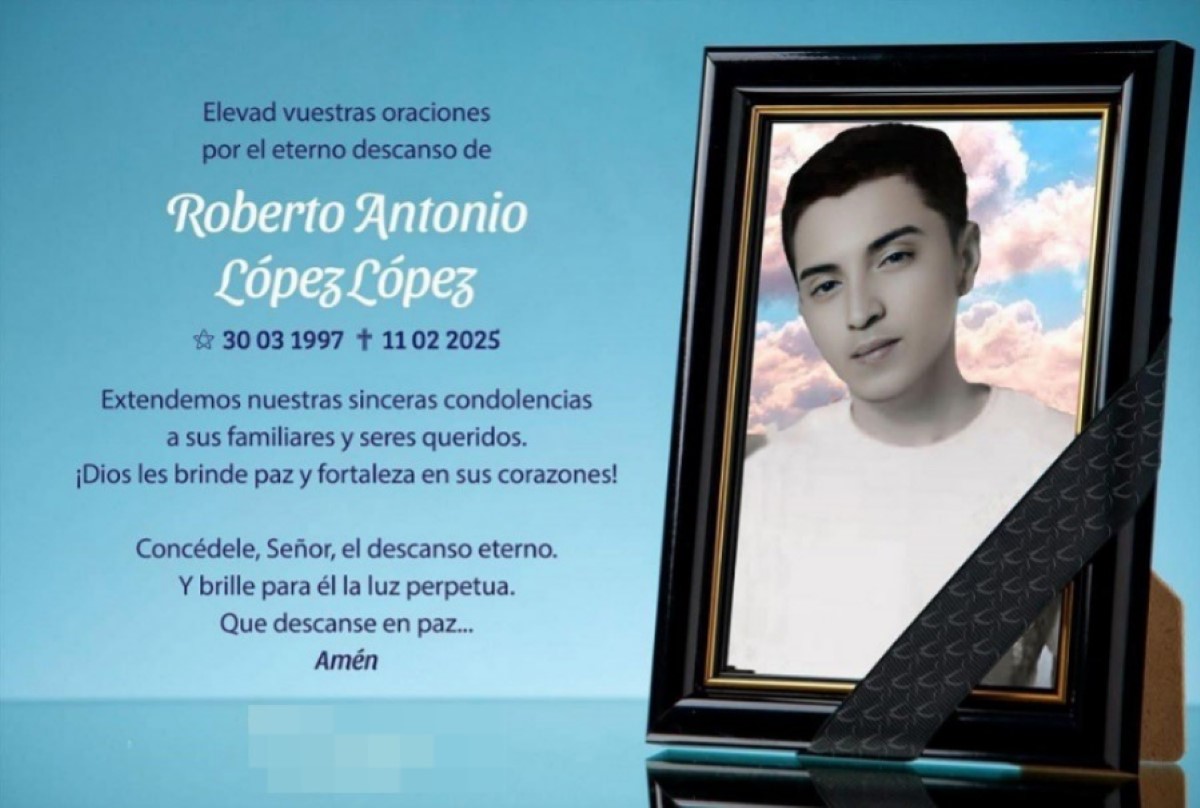 Roberto Antonio López López, de 27 años