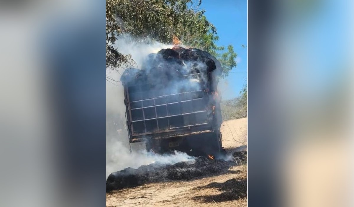 Incendio en camión de ropa usada genera caos en Rivas