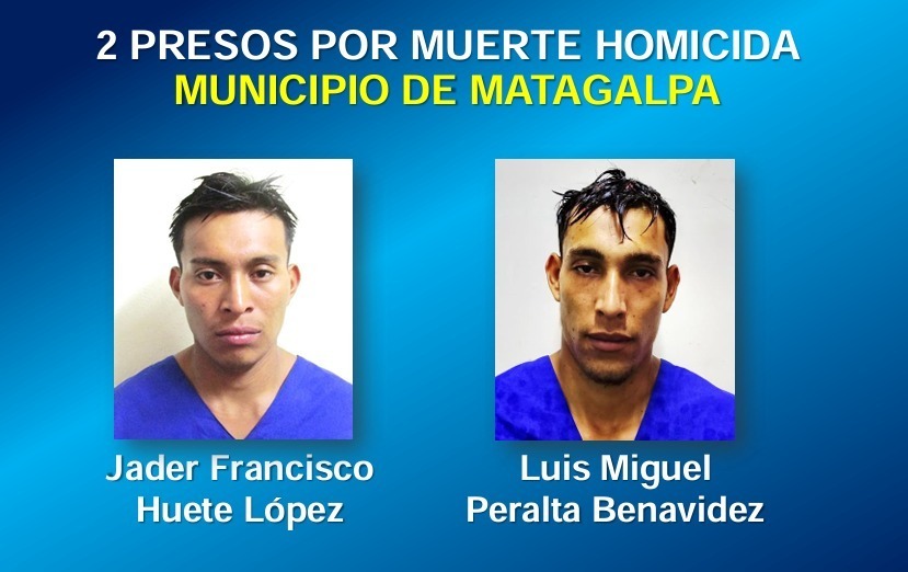 Detenidos: Yader Francisco Huete López y Luis Miguel Peralta Benavides