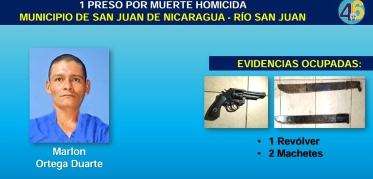 Remiten a juicio a sujeto que mató a vecino al discutir por un cerco en la Reserva Indio Maíz