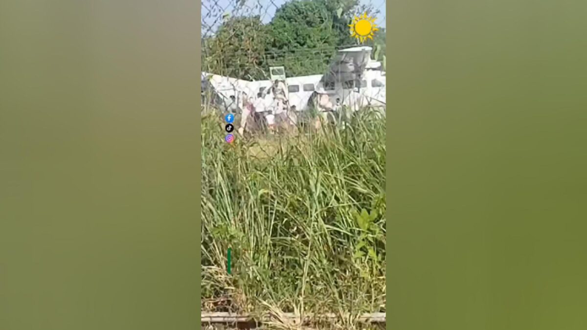 Tensión en Corn Island: avioneta de La Costeña sufre percance. Foto cortesía: Noticias de la Costa Caribe