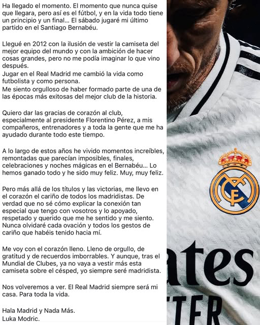 Luka Modric: Fin de una era en el Real Madrid