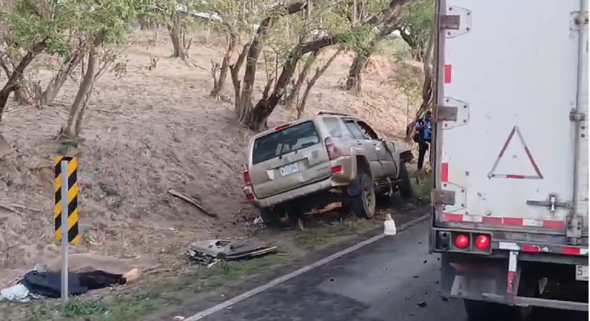Accidente en carretera sur