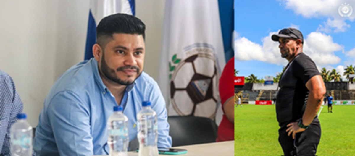 Denis Salinas, presidente del Managua FC, y José Giacone, técnico del Diriangén