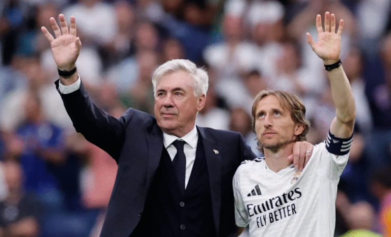 Una leyenda estuvo presente en la despedida de Luka Modric y Carlo Ancelotti del Real Madrid; no pudieron ocultar sus lágrimas