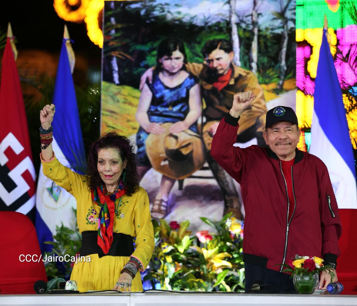 Los copresidentes de Nicaragua: Daniel Ortega y Rosario Murillo