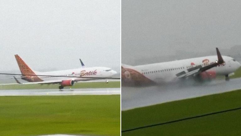 Avión de pasajeros casi se estrella por mal tiempo en Indonesia