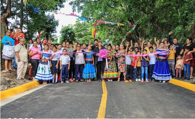 Managua, calles asfaltadas, en la comarca La Hoyada