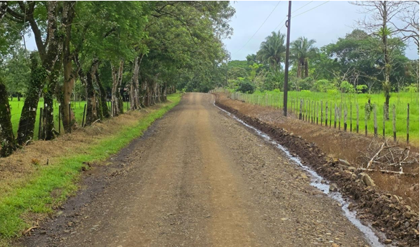 El Coral, caminos rehabilitados en la colonia Río Rama