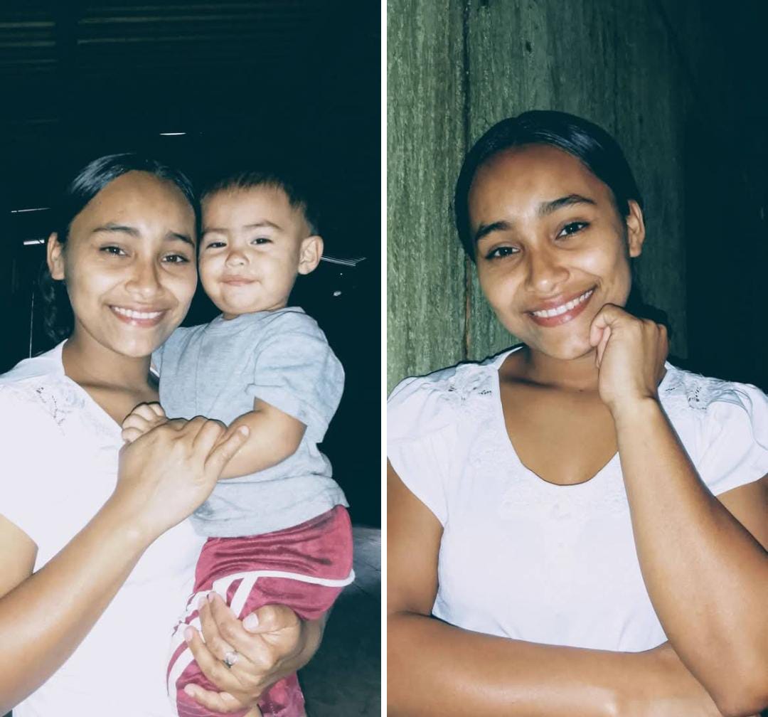 Josneylin Gutiérrez, de 21 años, y su hijo Melkin Picado Gutiérrez, de 18 meses