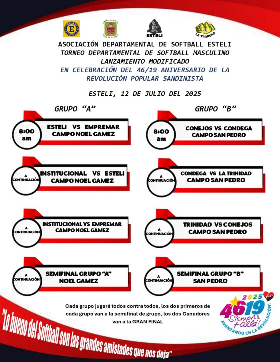 Torneo de Softbol en Estelí: ¡Celebra la Revolución!