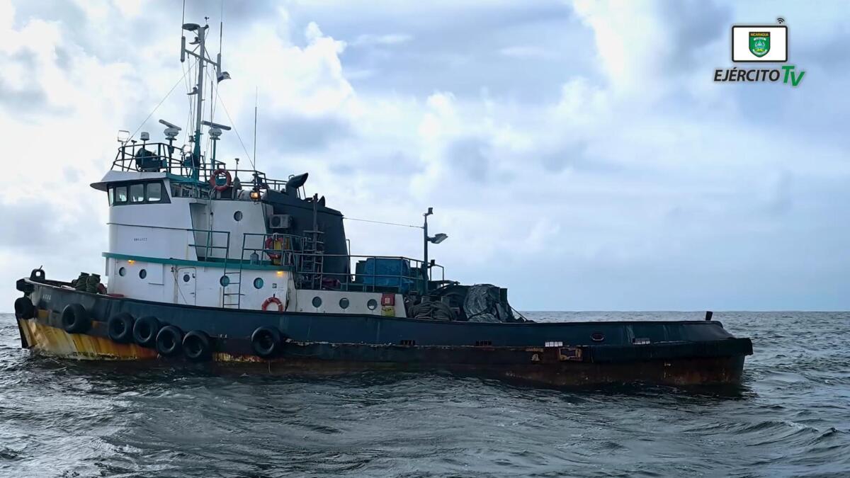 El remolcador panameño Sara Anne fue rescatado por el Ejército de Nicaragua