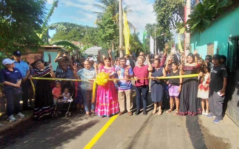 Inauguran nuevas calles en Santa Ana Sur de Managua