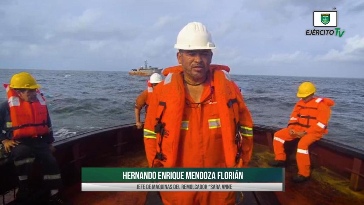 Rescatado el tripulante panameño Hernando Enrique Mendoza Florián. Cortesía Ejército TV