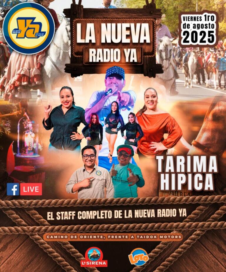 Tarima Hípica de Tu Nueva Radio YA será amenizada por Banda Aldomac y Chicheros Managua