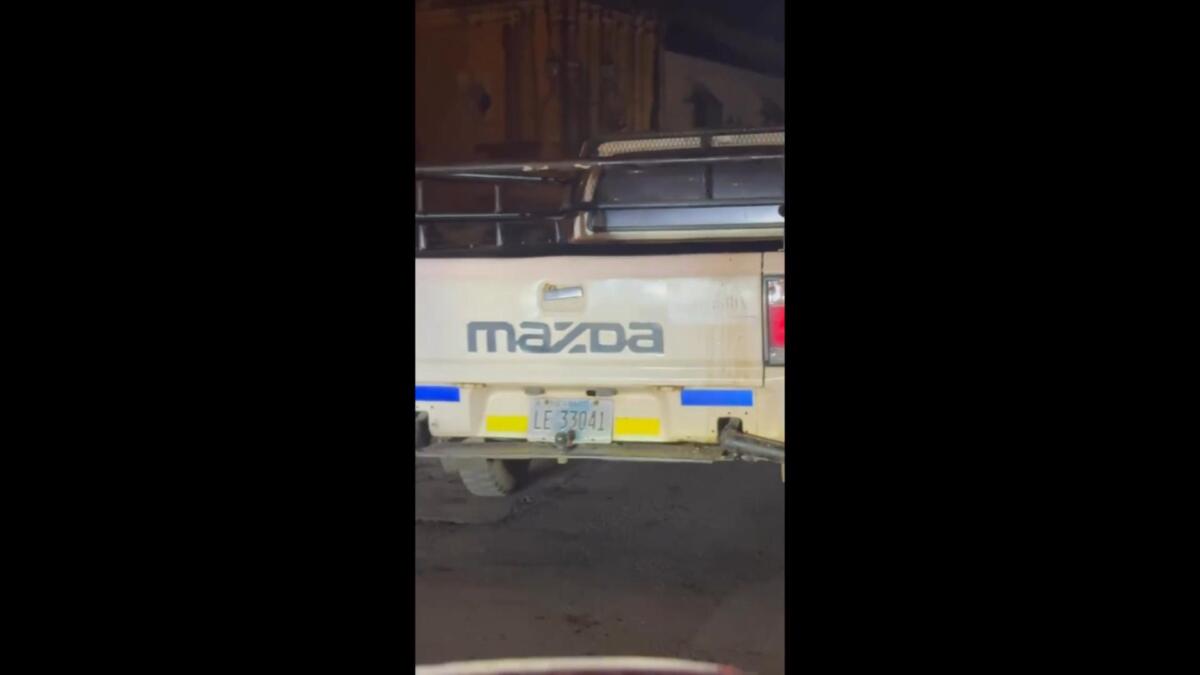 El agresor conducia la camioneta camioneta Mazda placa LE 33-041