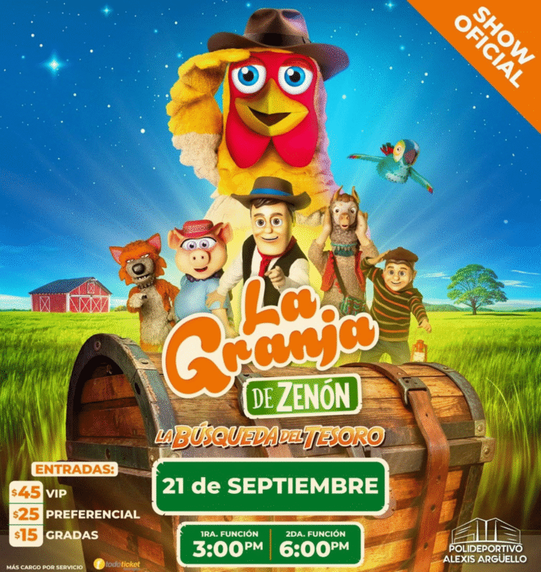 Show argentino  la granja de zenón presenta “La búsqueda del tesoro” en Managua
