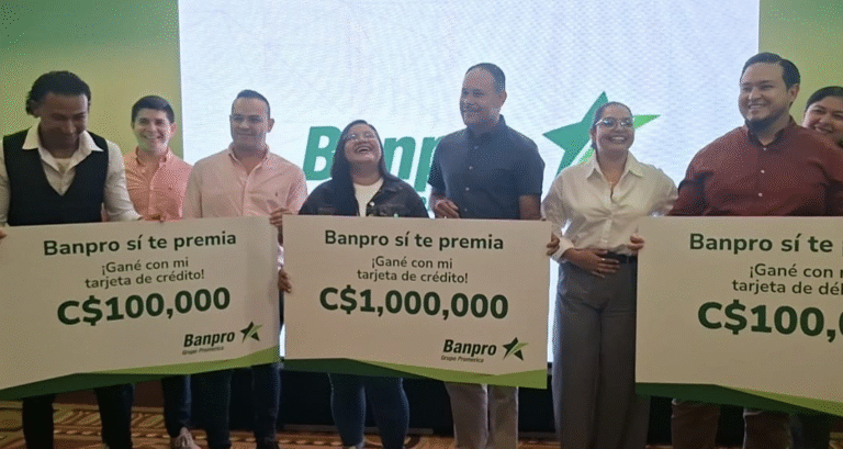 Banpro premia con más de 3.5 millones de córdobas a ganadores de la promoción «Banpro sí te premia»