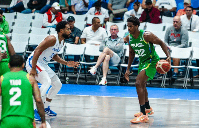 Brasil venció esta tarde a República Dominicana con marcador de 94-82 en los cuartos de final de la FIBA AmeriCup 2025