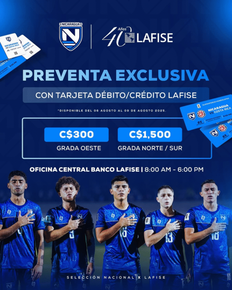Boletos desde 300 Córdobas para el Nicaragua vs Costa Rica