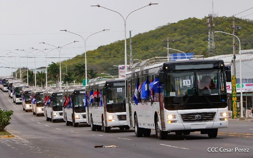 Nicaragua recibe 600 autobuses de China antes de Navidad