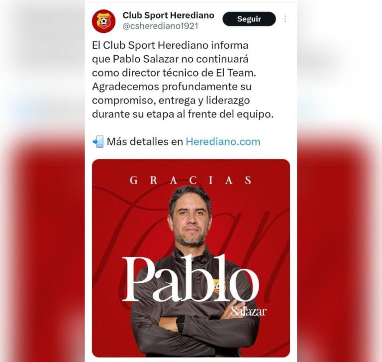 Herediano busca nuevo rumbo tras salida de Salazar