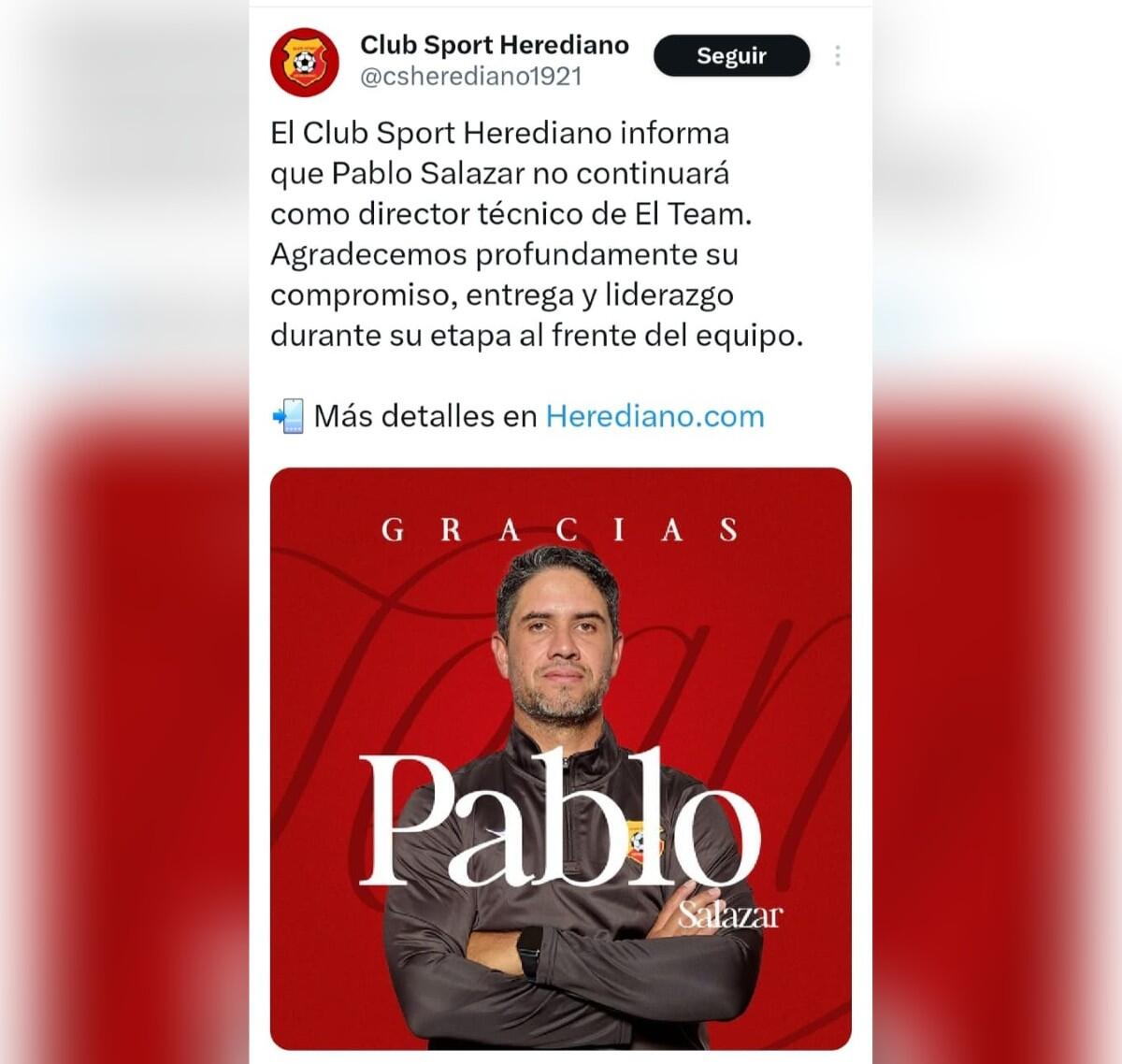 Herediano busca nuevo rumbo tras salida de Salazar