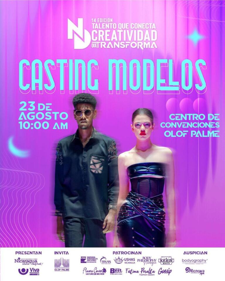Nicaragua Diseña abre sus puertas a nuevos talentos en Casting a realizarse este Sábado