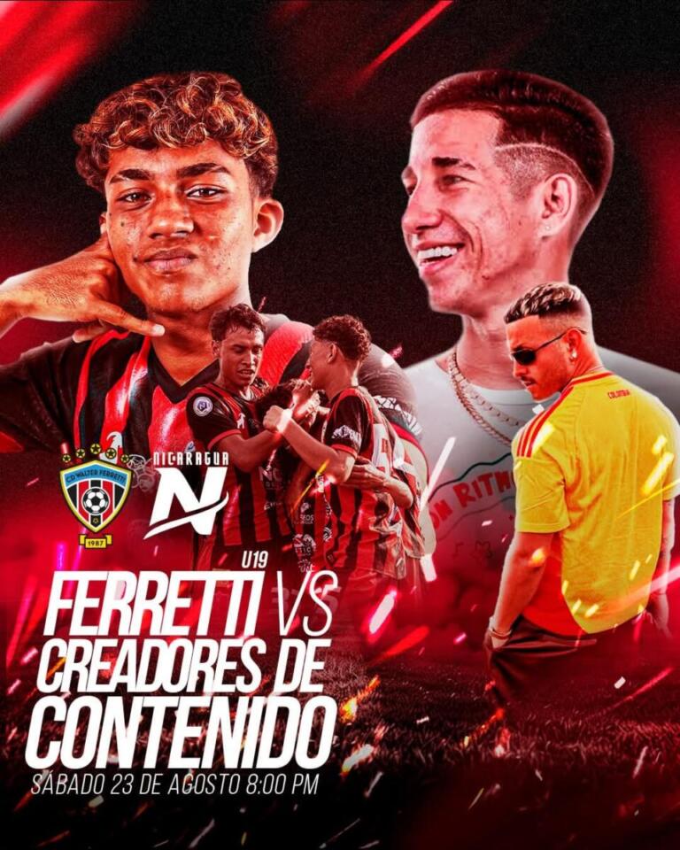 Walter Ferreti vs TikTokers: Gran partido en Managua