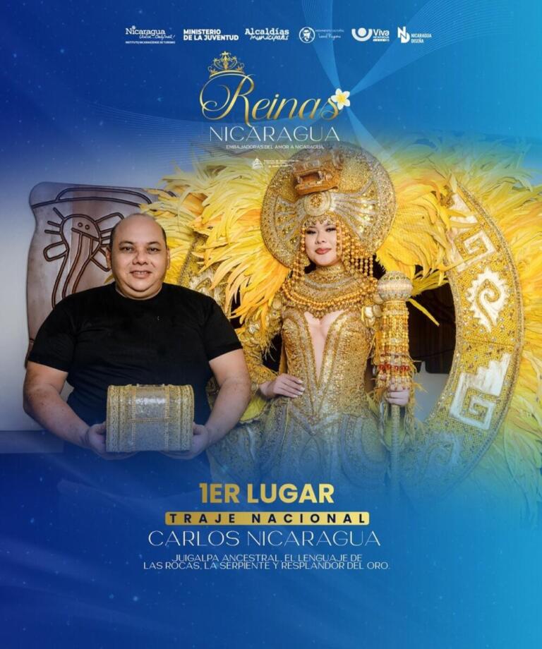 “Juigalpa Ancestral” gana competencia de Trajes Nacionales en Reinas Nicaragua 2025