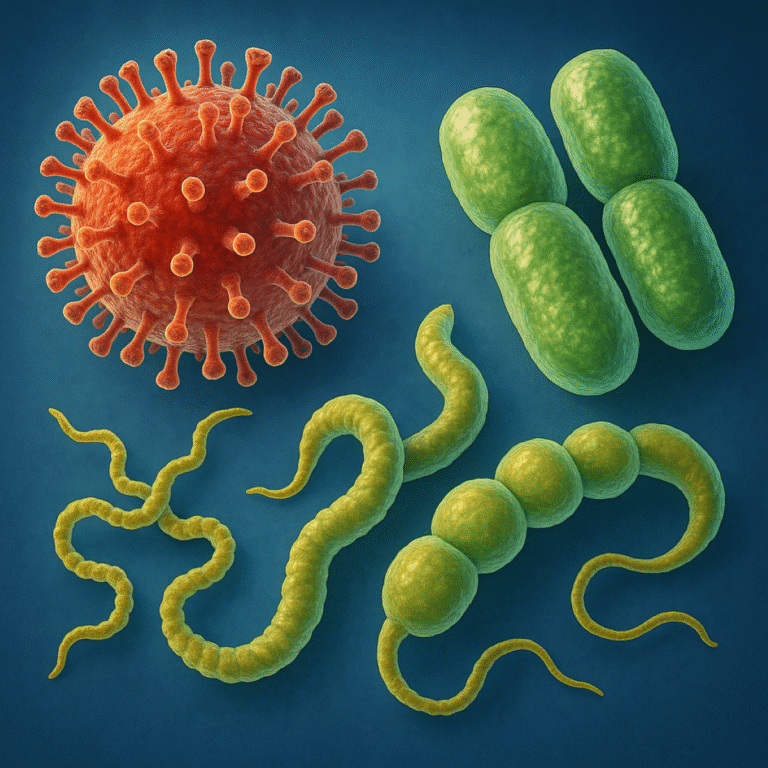Imagen representativa de influenza, neumonía y leptospirosis