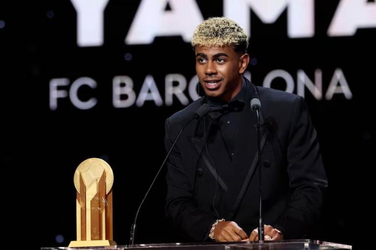 Lamine Yamal gana por segunda vez el premio al mejor jugador menor de 21 años en la Gala del Balón de Oro