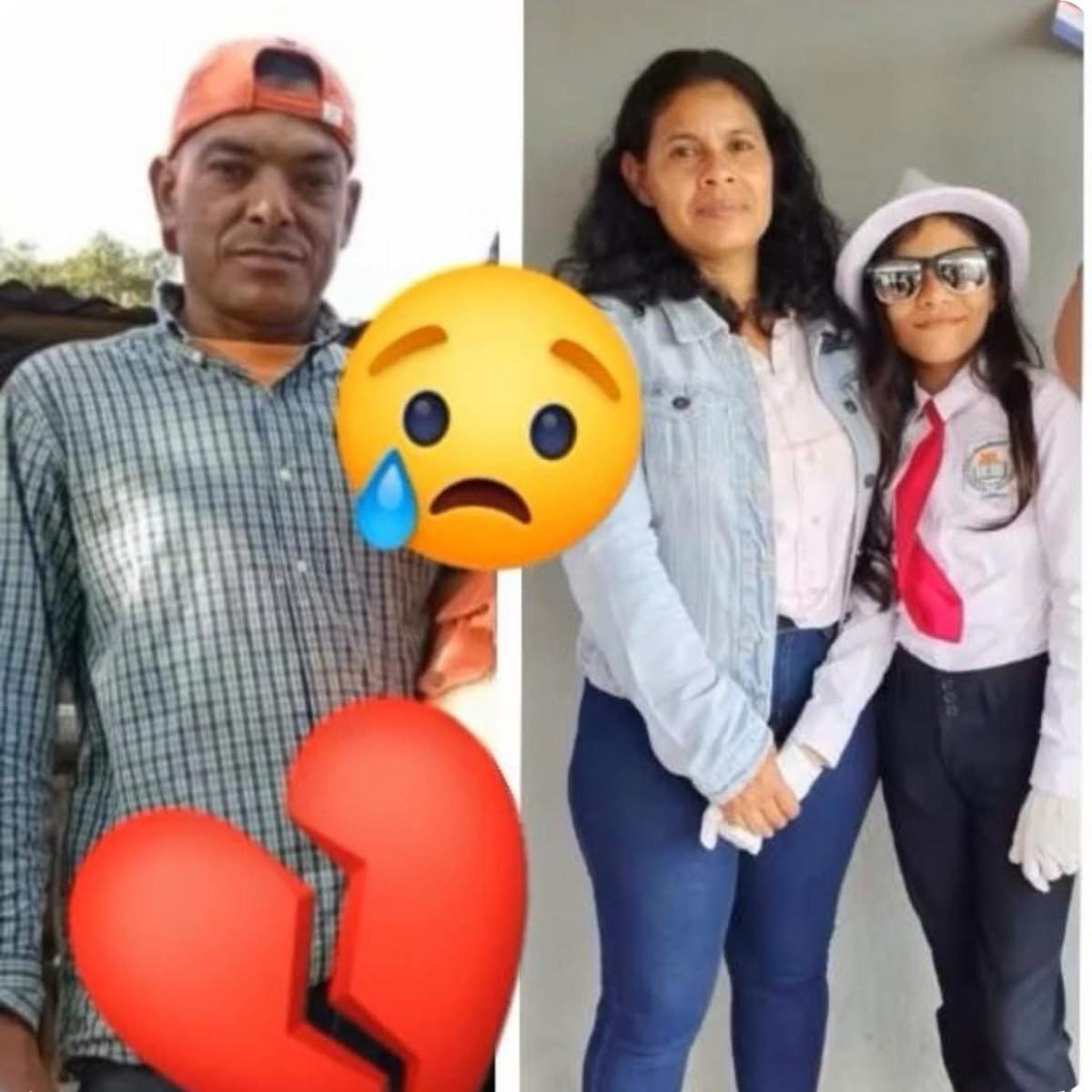Eddy Miranda, su esposa Karla Romero y su hija Edith Miranda Romero