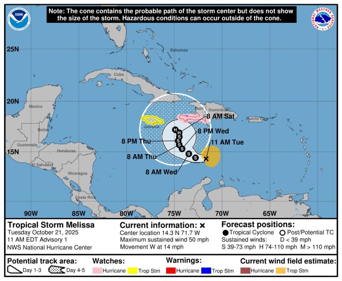 Decimotercera tormenta de la temporada pone en alerta roja a Haití y Jamaica