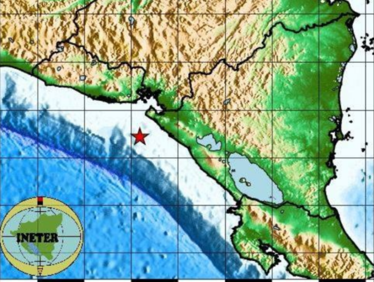 Sismo de magnitud 4.7 frente a las costas de Chinandega