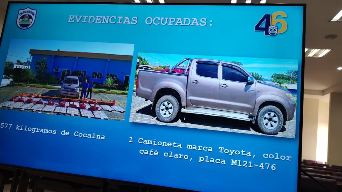 Policía incauta 577 kilos de cocaína en Managua