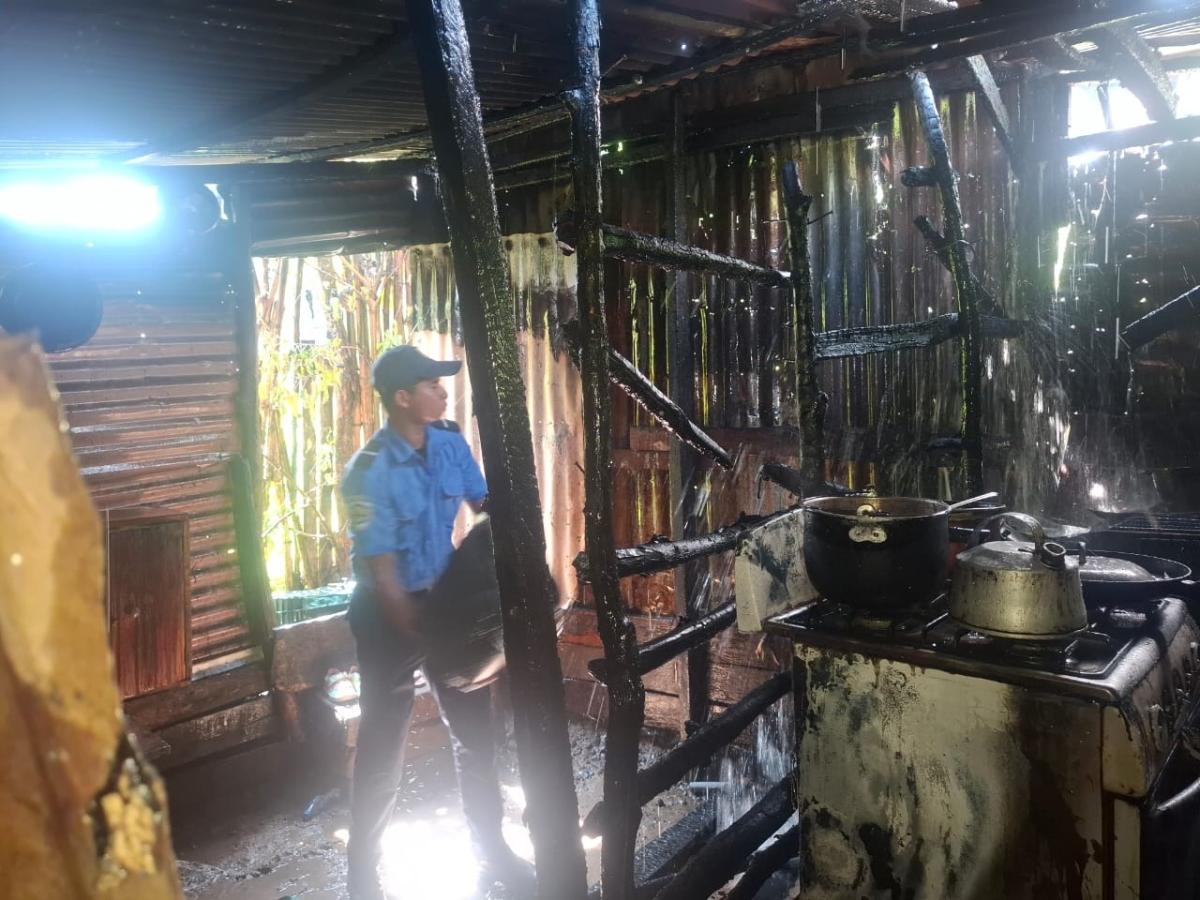 Incendio en Boaco: casa afectada por sobrecalentamiento eléctrico