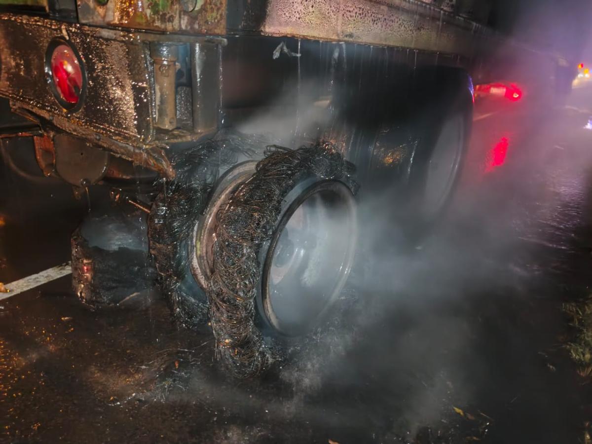 Incendio en cabezal evita tragedia en carretera a Chinandega