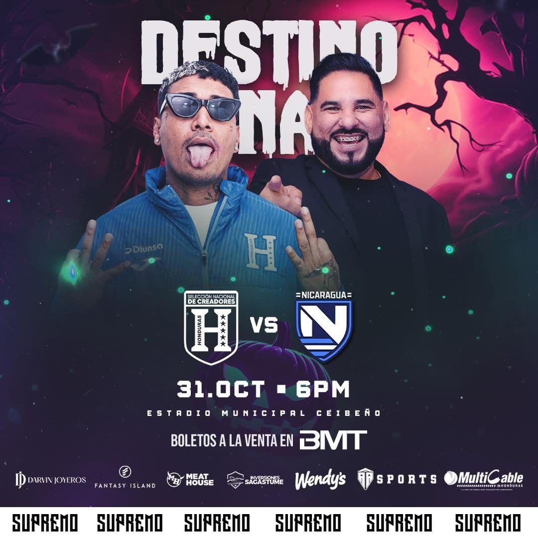 Duelo tiktoker Honduras vs Nicaragua en La Ceiba