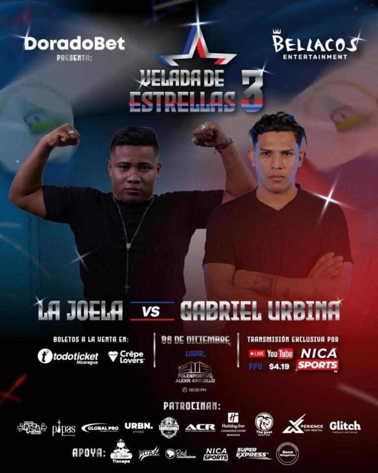La Joela se enfrentará a Gabriel Urbina en la Velada de las Estrellas 3