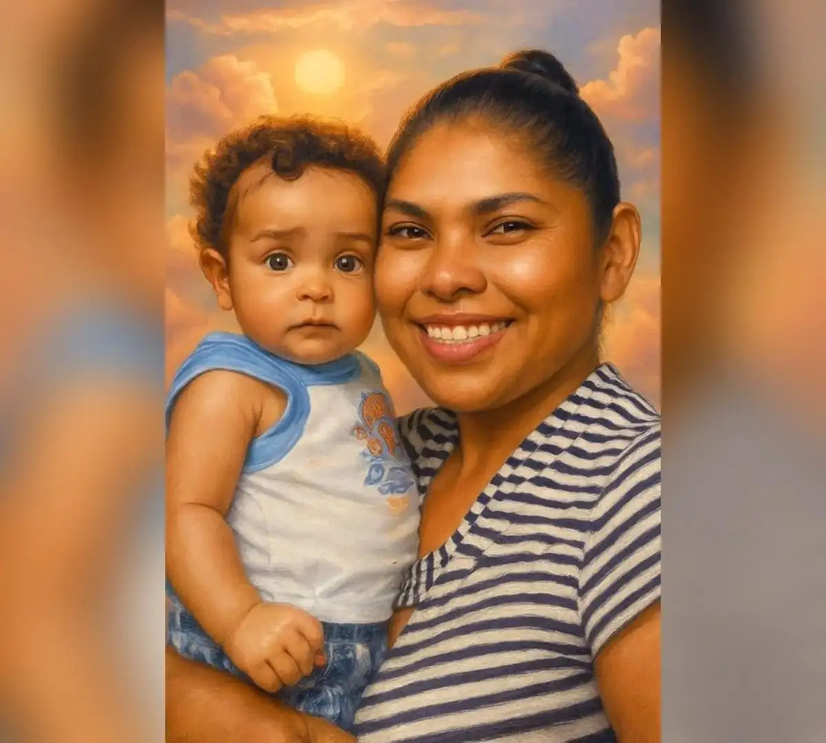 Kenia Lizeth Paiz Morris, de 35 años y su hijo Nelson Israel Vanegas Paiz, de 5